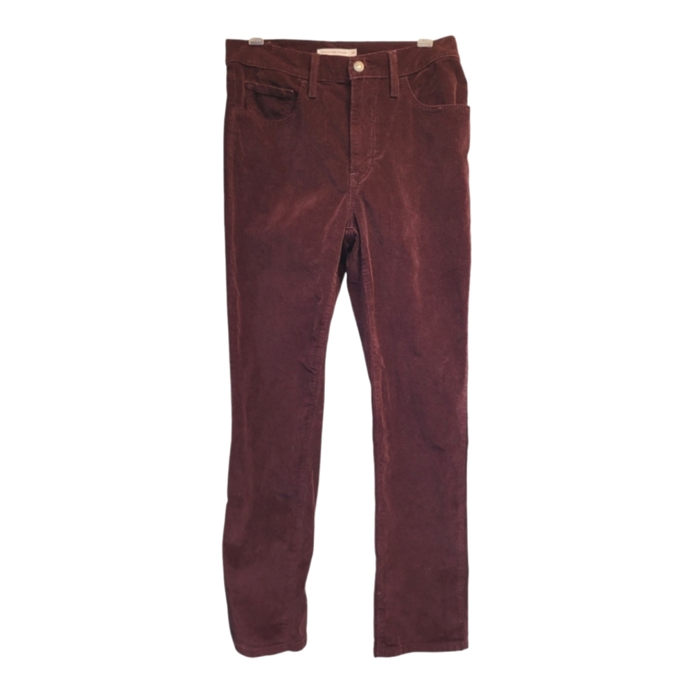 Womens Levi's 724 Purple High Rise Straight Leg Corduroy Pants - Size 30